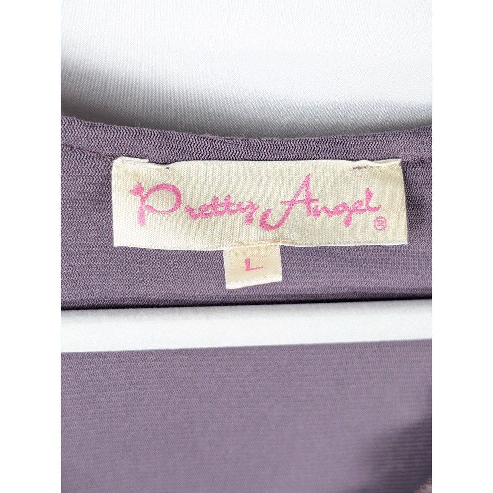 Vintage Y2K Pretty Angel Lace Up Top L Purple Fairy Grunge Whimsigoth Hippie - Picture 5 of 9